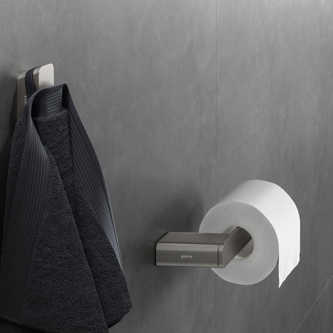 Geesa Shift Brushed Stainless Steel Uchwyt na papier toaletowy (dla leworęcznych) Szczotkowana Stal Nierdzewna 919909-05-L